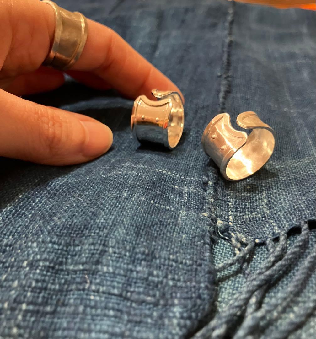 シルバーリング　ねこ　一個