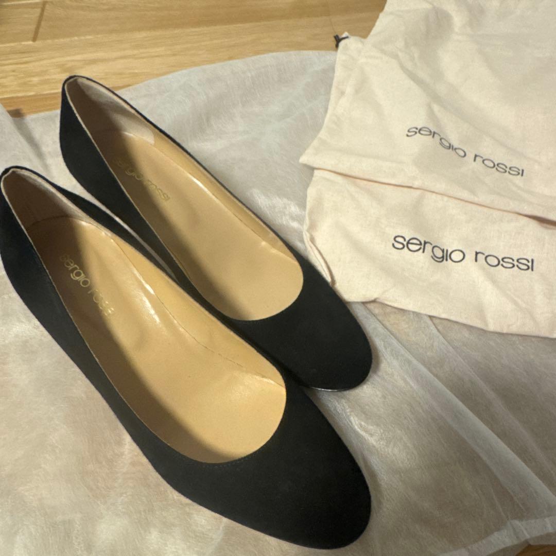 セルジオロッシ　パンプス　ブラック　スエード　38