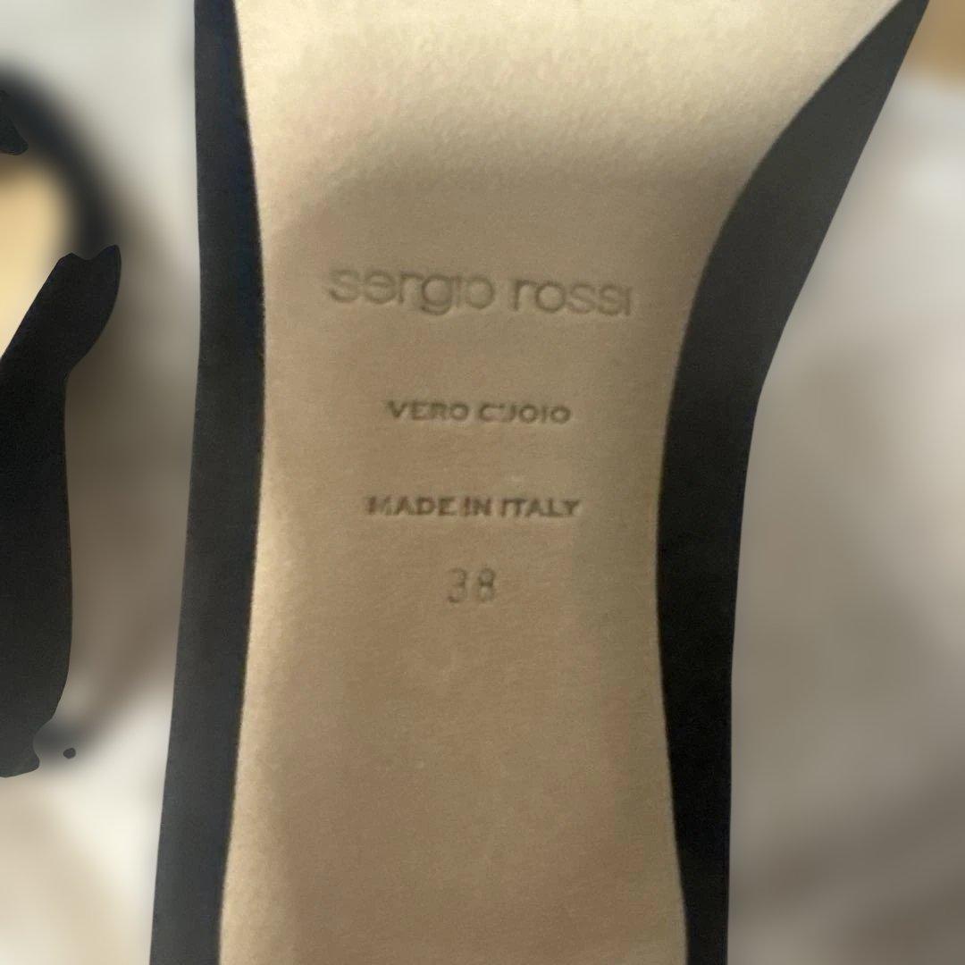 セルジオロッシ　パンプス　ブラック　スエード　38