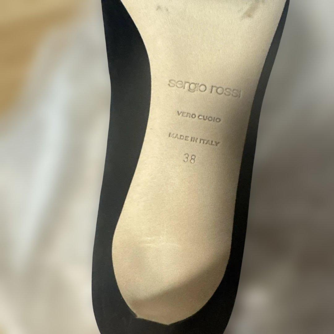 セルジオロッシ　パンプス　ブラック　スエード　38