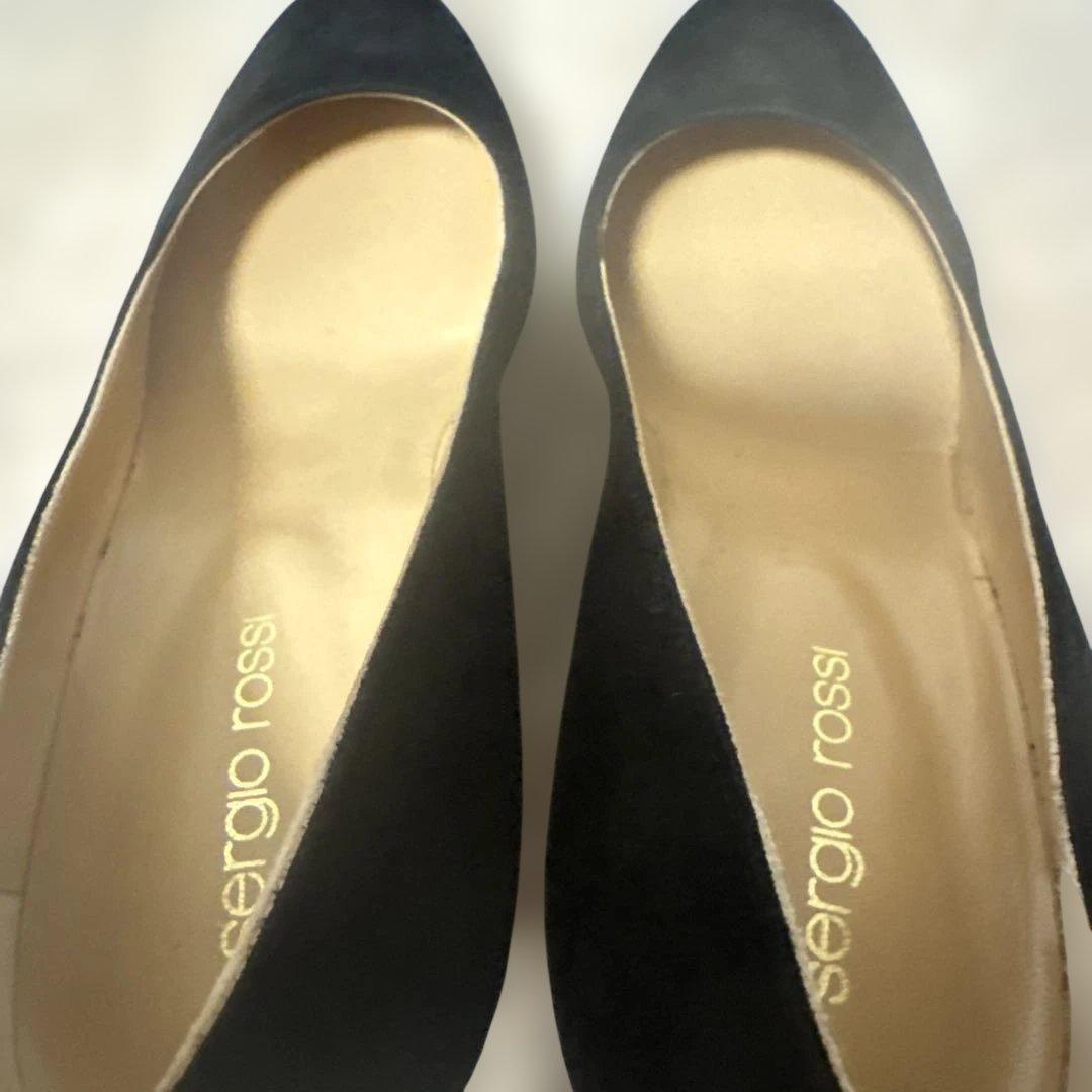 セルジオロッシ　パンプス　ブラック　スエード　38