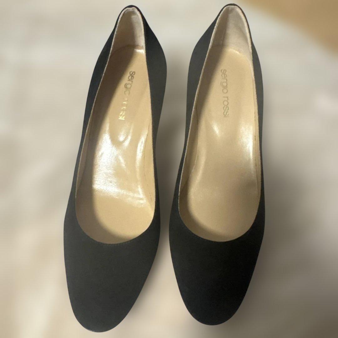 セルジオロッシ　パンプス　ブラック　スエード　38