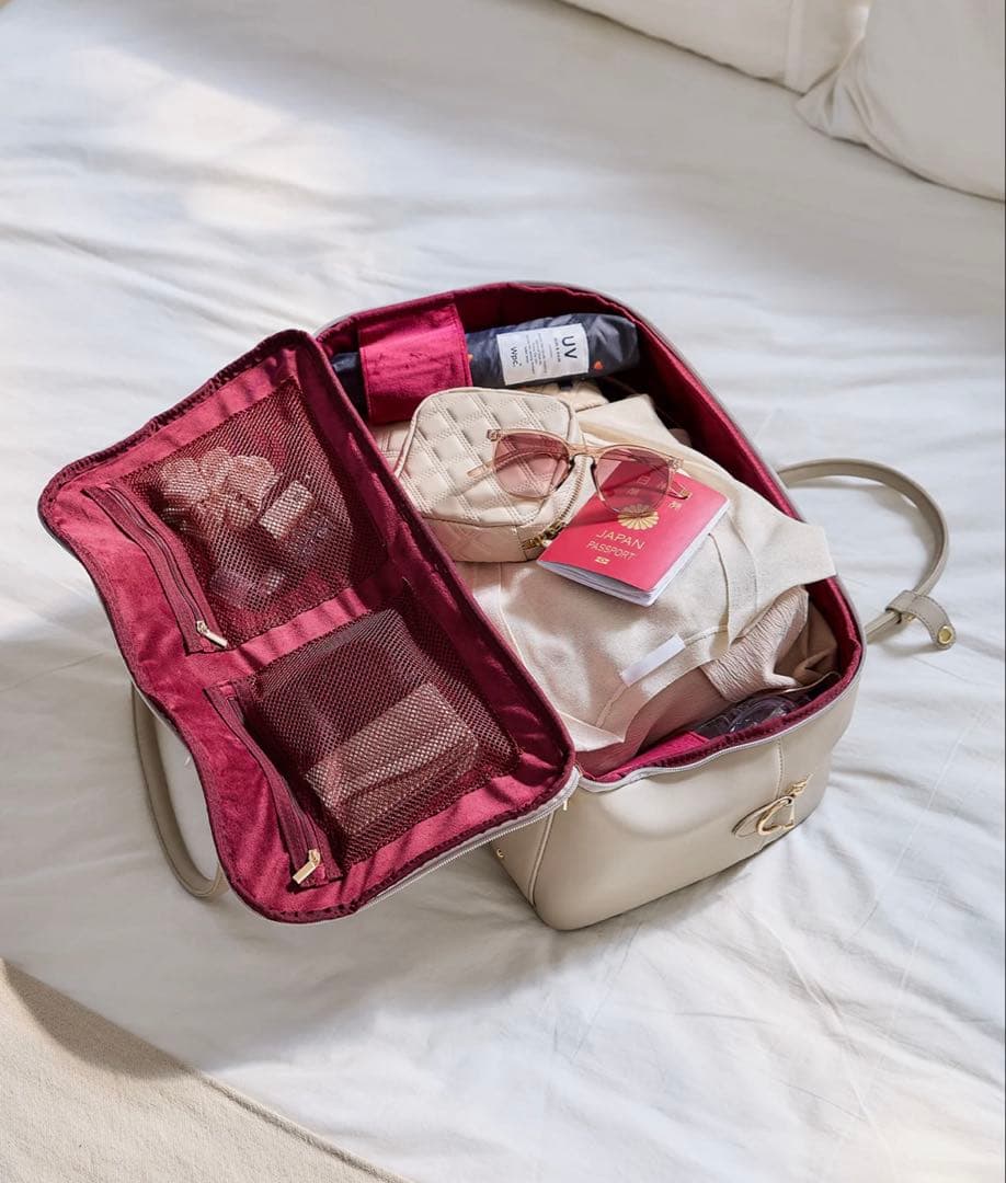 エパールapearl　3wayボストンバッグ　ソフトグレージュ