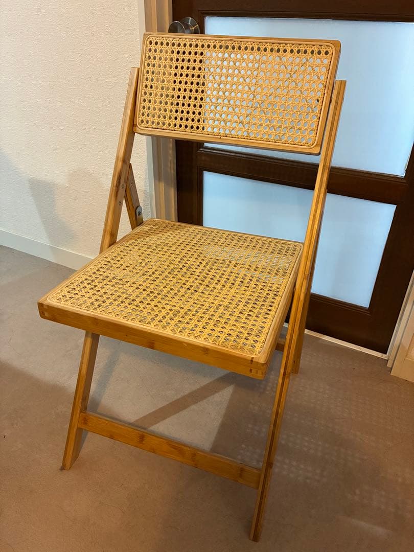 北欧家具　ラタン風チェア×4脚