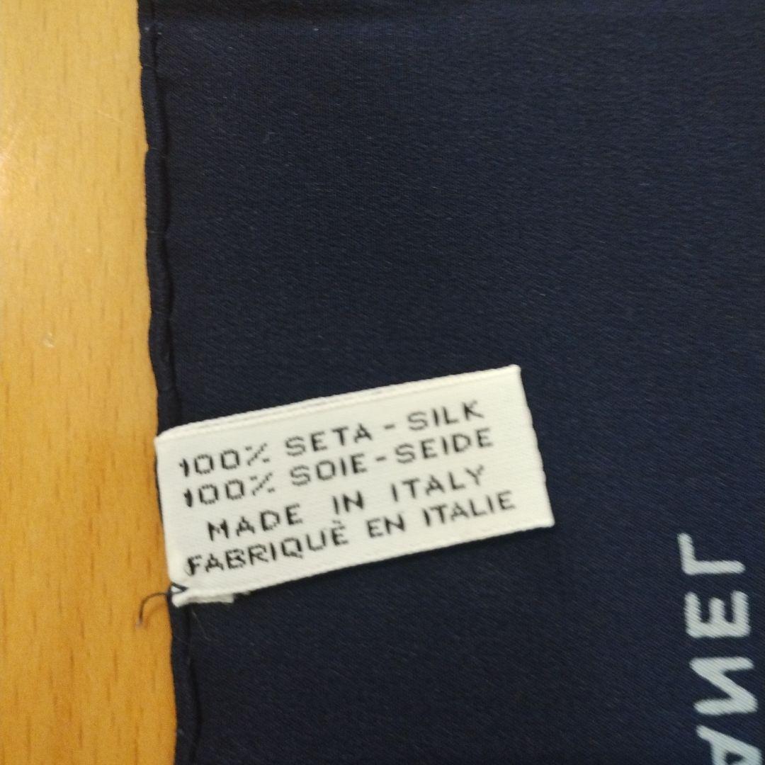 CHANEL シャネル シルク ミニスカーフ2枚ネイビーココマーク 水玉 正方形