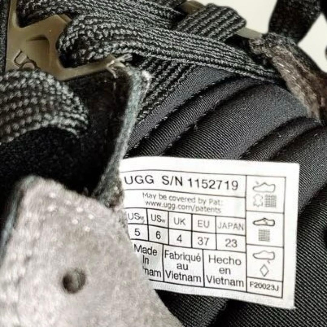 GOLDENCUSH　ブラック スエード メッシュ スニーカー　23