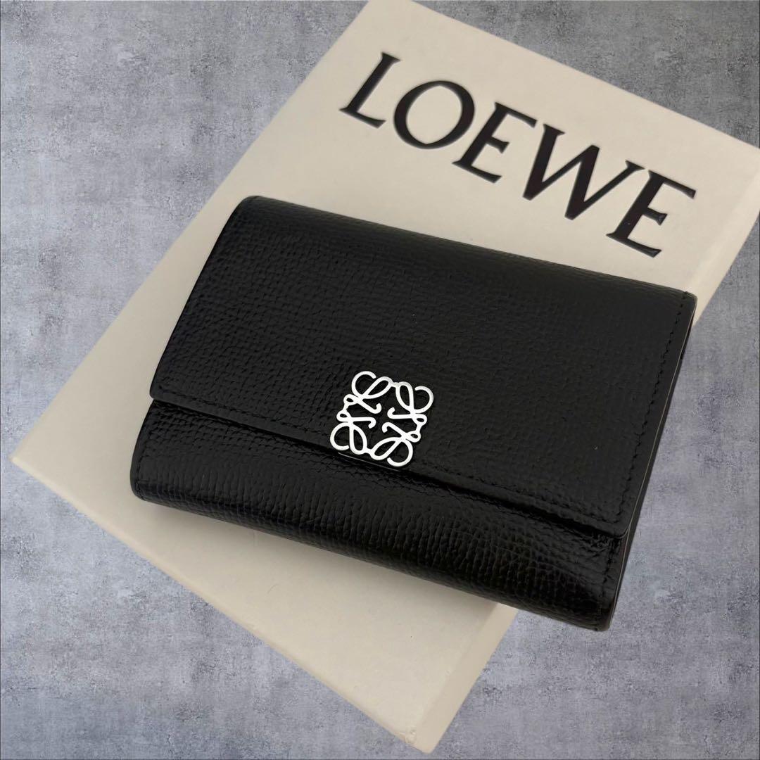 極上美品✨ LOEWE アナグラム バーティカル ウォレット スモール ブラック