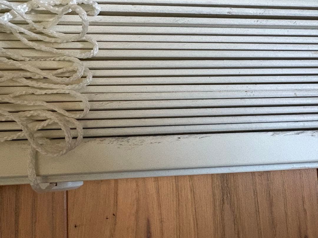 ニチベイ ウッドブラインド 木目調ホワイトW2065mm H1820mm