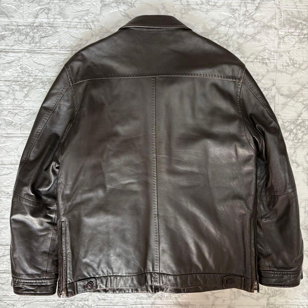 CHAPS RALPH LAUREN レザージャケット L ブラウン