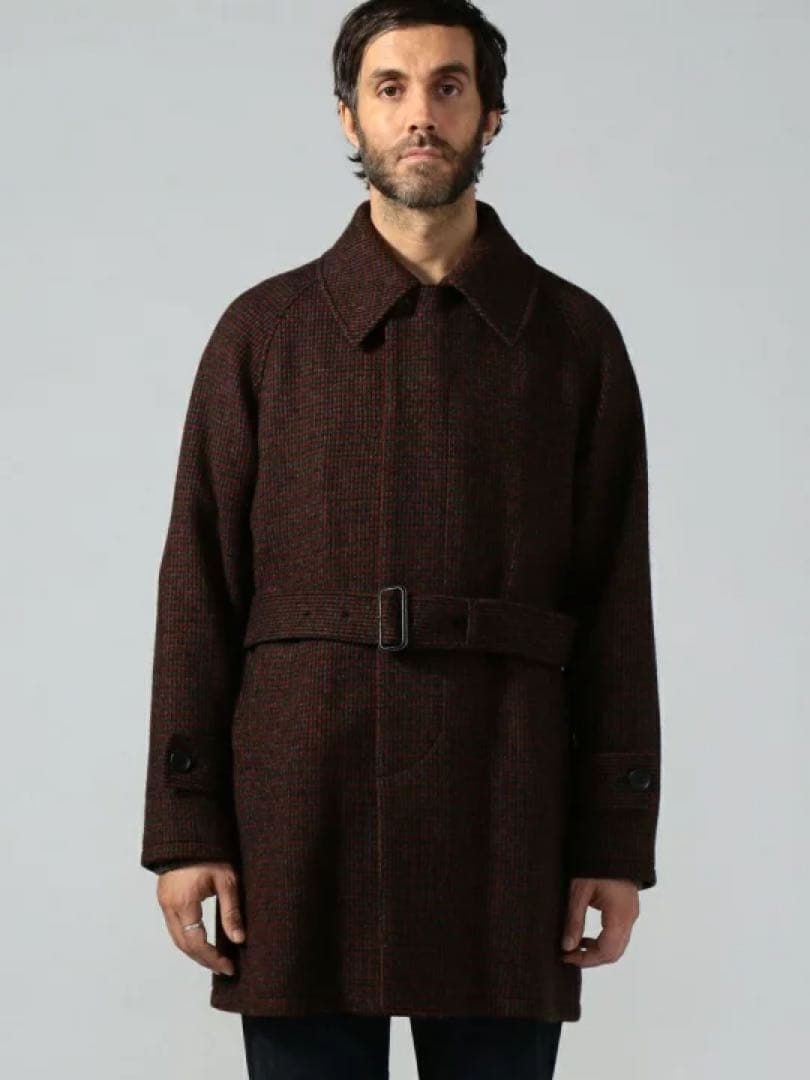 TOMORROWLAND プレミアムシェットランド ウールステンカラー コート