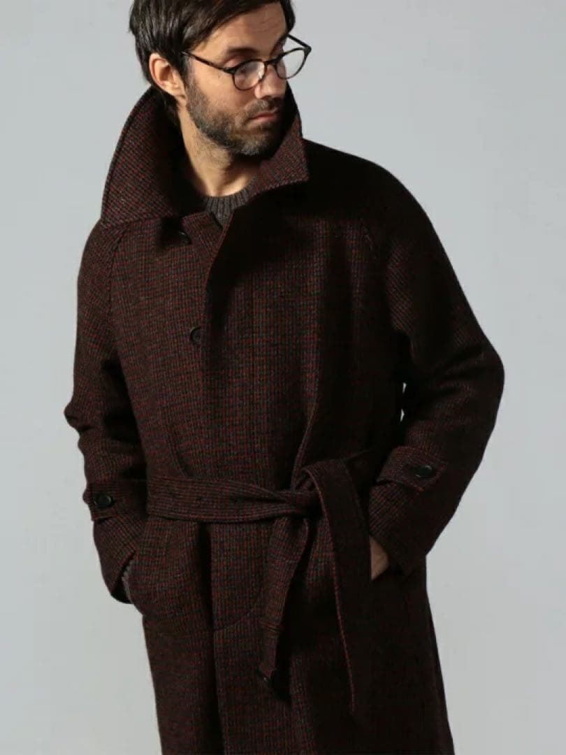 TOMORROWLAND プレミアムシェットランド ウールステンカラー コート