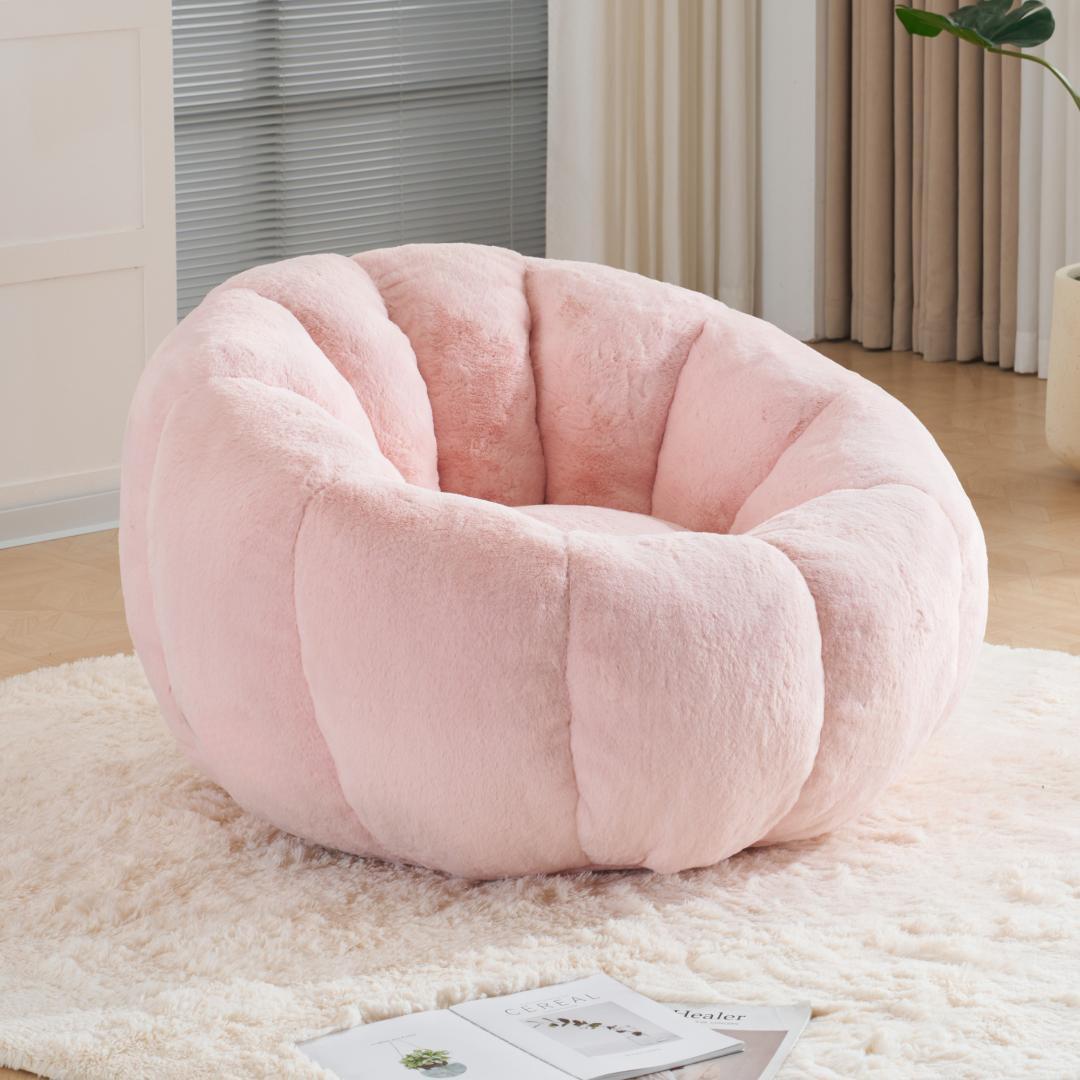 【一人掛けソファ ピンク】 クッションソファー 圧縮梱包 フロアソファー