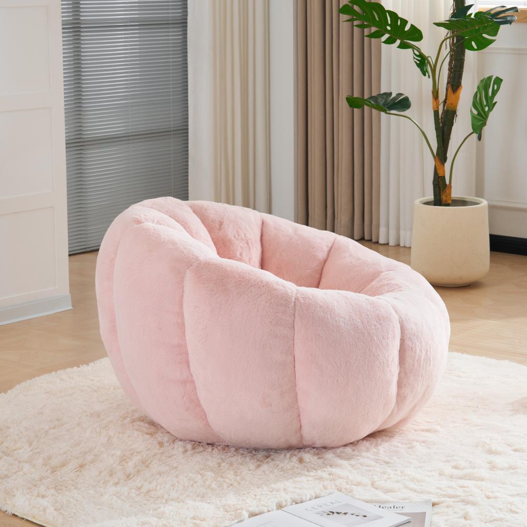 【一人掛けソファ ピンク】 クッションソファー 圧縮梱包 フロアソファー