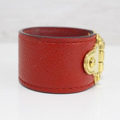 ◇LOUIS VUITTON セイブイット レザーブレスレット レッド 箱付き