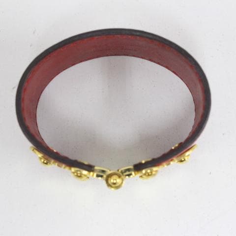 ◇LOUIS VUITTON セイブイット レザーブレスレット レッド 箱付き