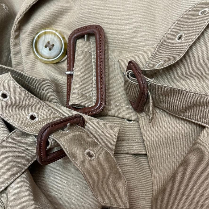 良品 バーバリー ベルト付 トレンチコート ベージュ ロング L~LL相当