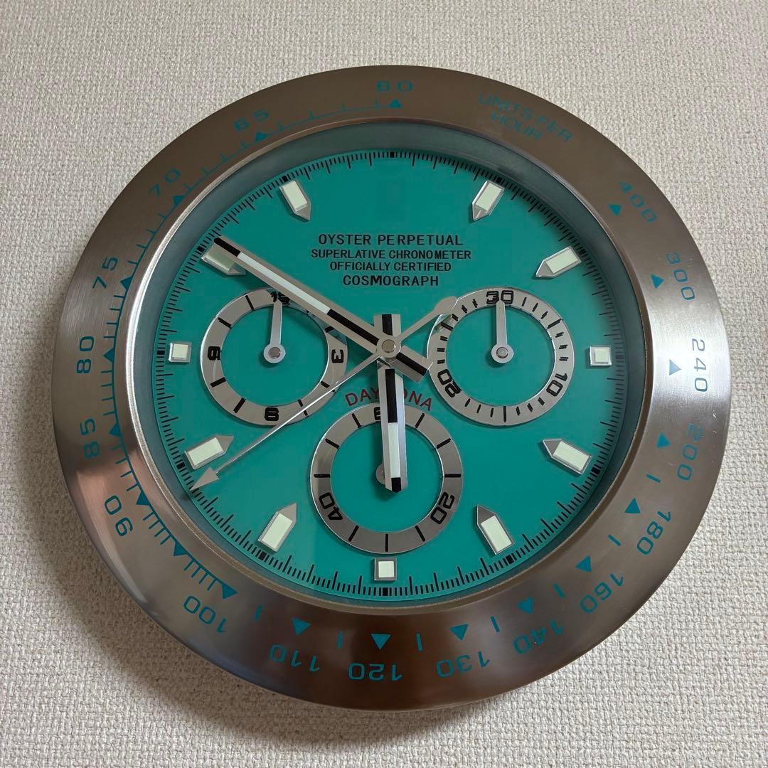 掛け時計 デイトナ ティファニーブルー ノーロゴ ノーブランド アンティーク