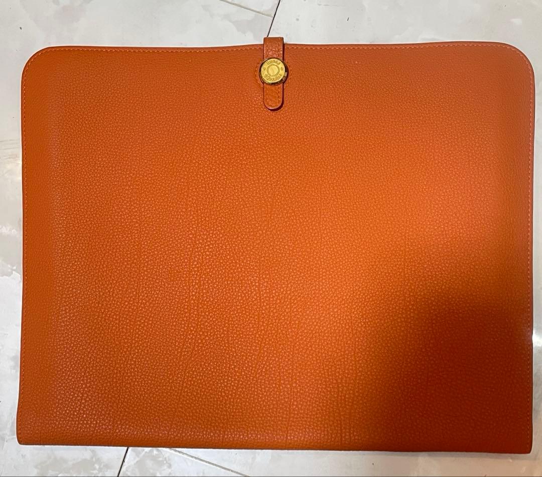 エルメス、オレンジ 書類ケース