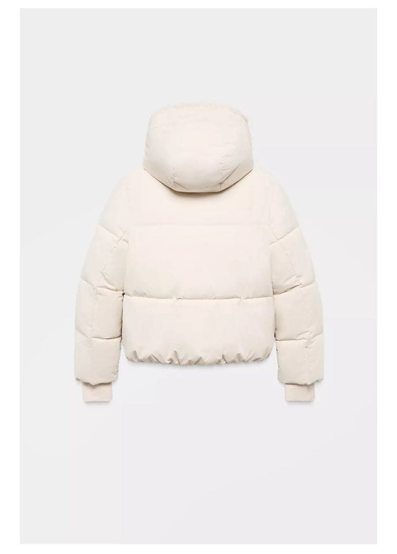 ZARA フェイクシープスキンフード付き撥水ウィンドブレーカーアノラックXS