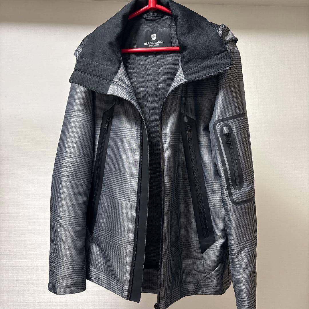 BLACK LABEL ブラックレーベル　ブルゾン フード付　グレーチェック