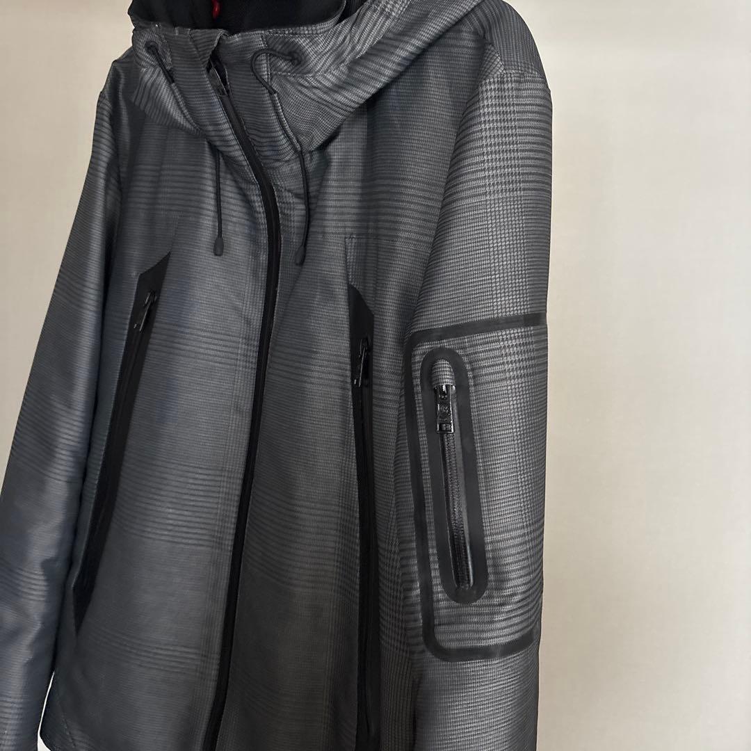 BLACK LABEL ブラックレーベル　ブルゾン フード付　グレーチェック