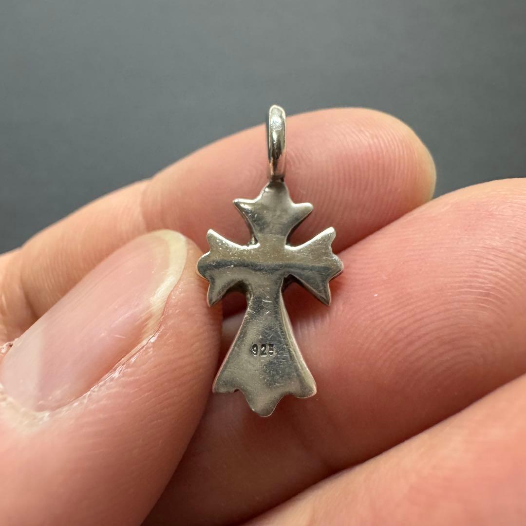 【silver925 ターコイズ】タイニークロスペンダントトップ