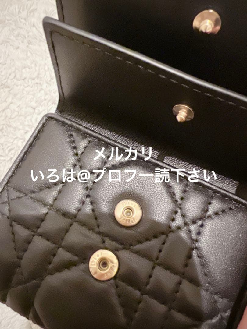 【付属品有】Dior レディディオール ロータスウォレット 折り財布
