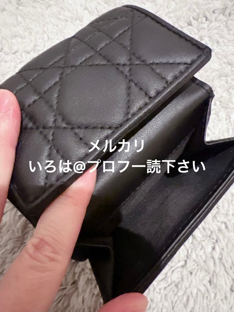 【付属品有】Dior レディディオール ロータスウォレット 折り財布