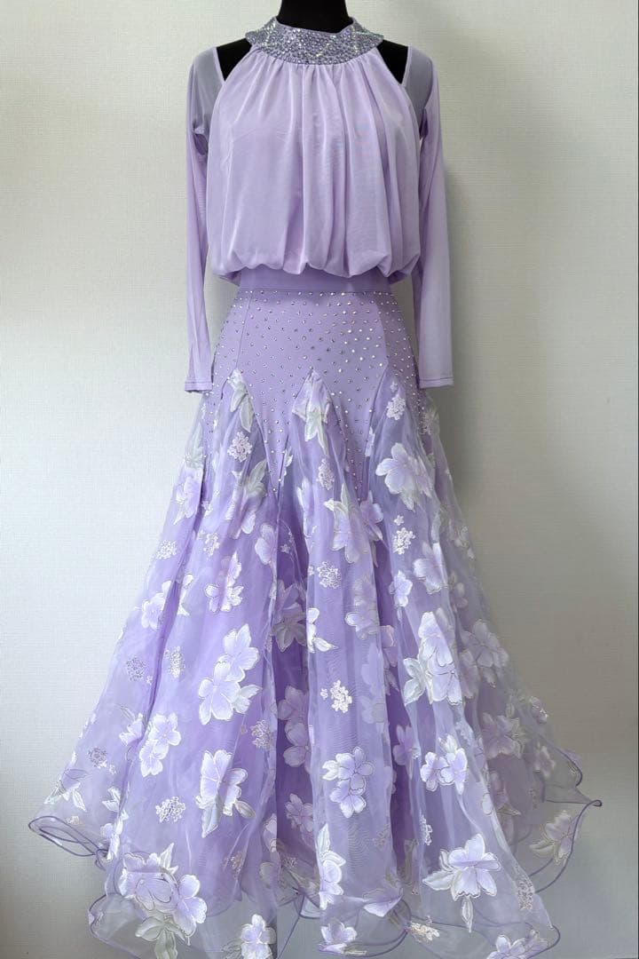 社交ダンスワンピース　社交ダンスドレス　パーティワンピース　ソシアルダンス