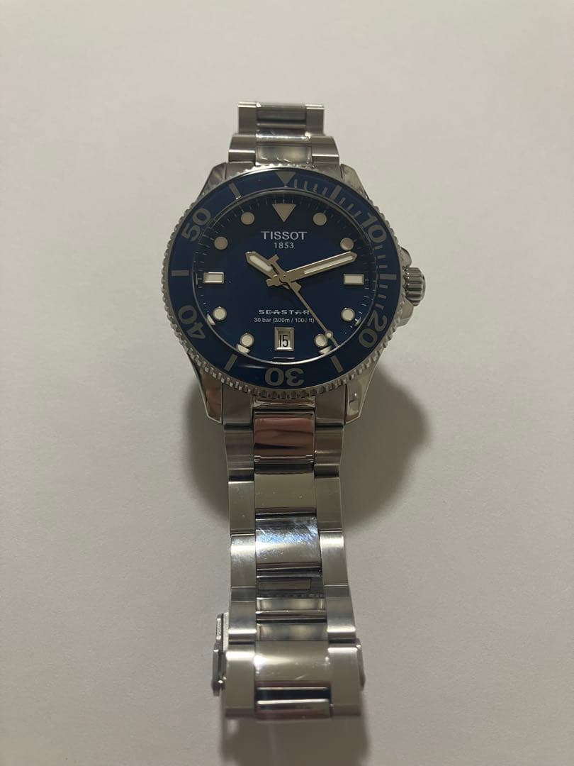 【極美品】ティソ Tissot Seastar シースター36mm ネイビー