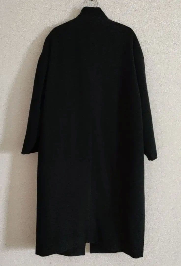 美品☆ミズイロインド ウールブレンド スタンドカラー コート☆購入前コメント必須
