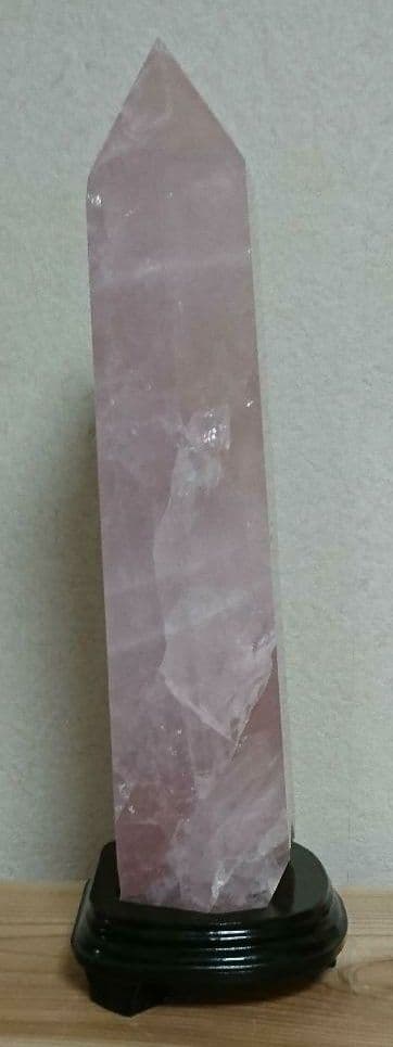 天然石　六角柱 ローズクォーツ