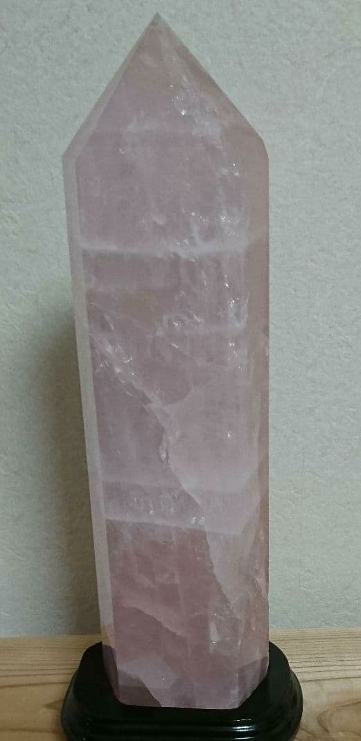 天然石　六角柱 ローズクォーツ