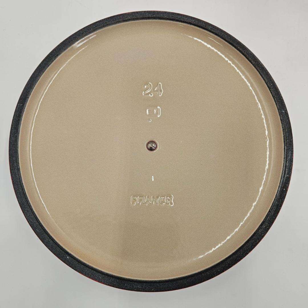 ル・クルーゼ ココット・ロンド 24cm チェリーレッド ホーロー鍋