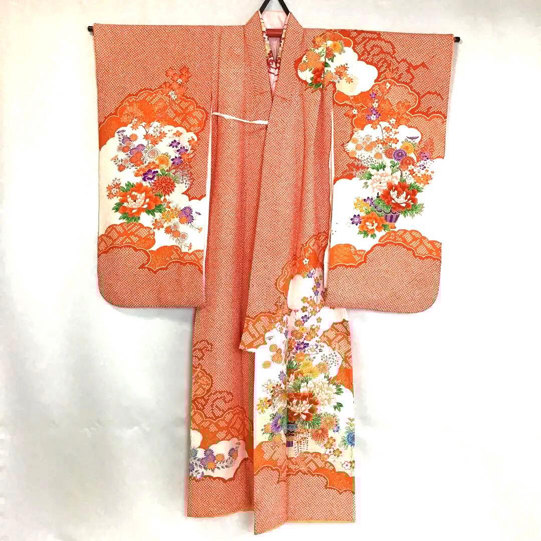 子供用　振袖　長襦袢　セット　晴れ着　お祝い着　交織　七五三