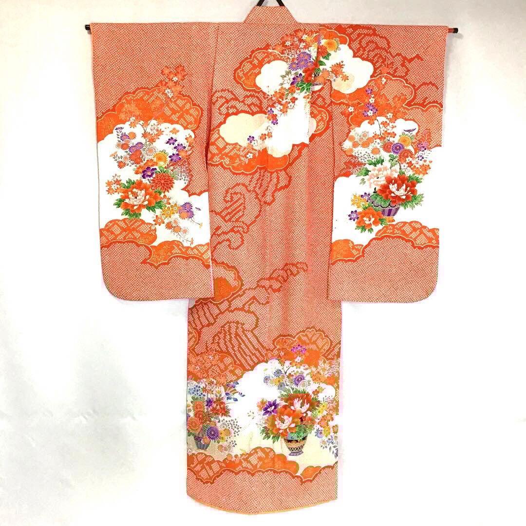 子供用　振袖　長襦袢　セット　晴れ着　お祝い着　交織　七五三