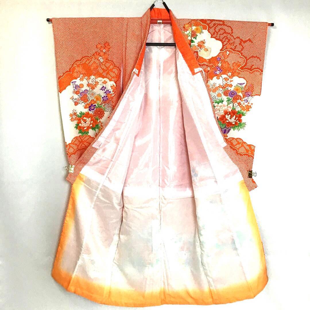 子供用　振袖　長襦袢　セット　晴れ着　お祝い着　交織　七五三