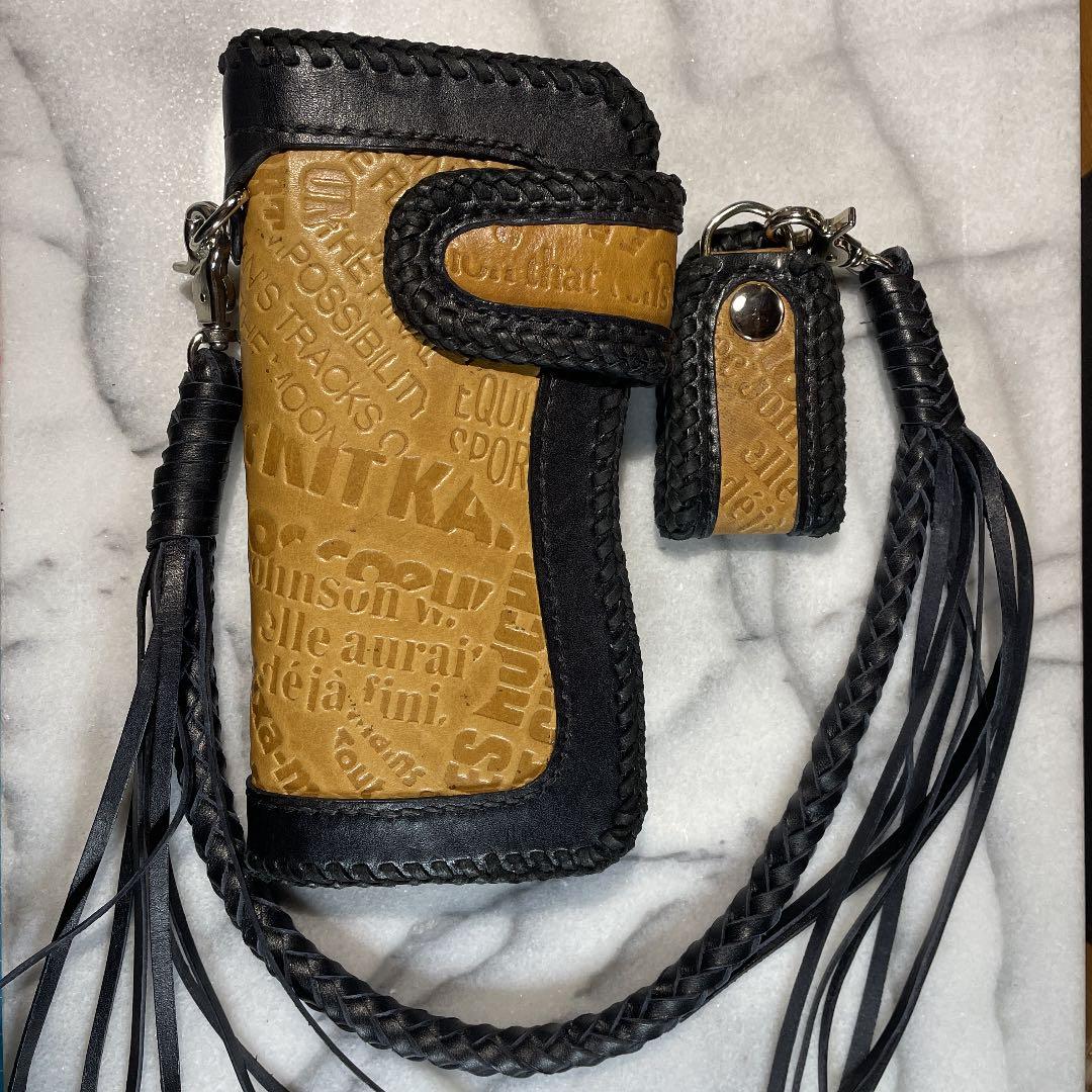 バイカーズウォレット　本革長財布