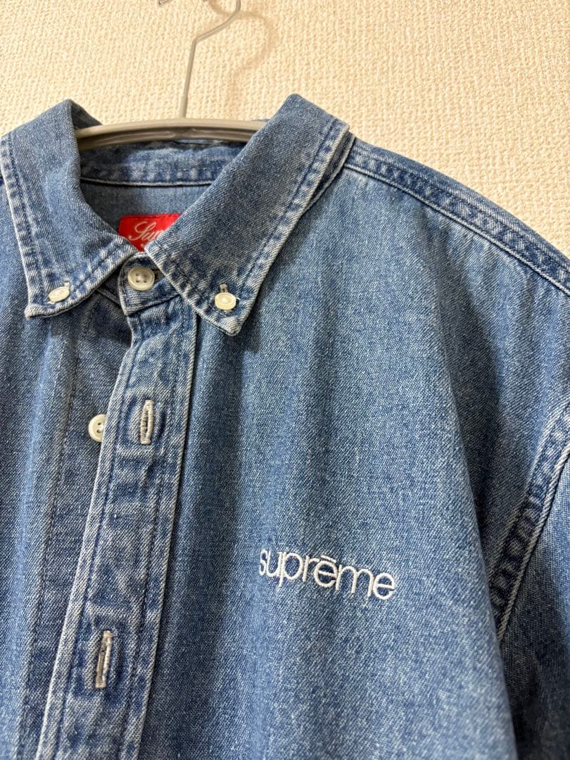 supreme デニムシャツ Classic Logo Sサイズ
