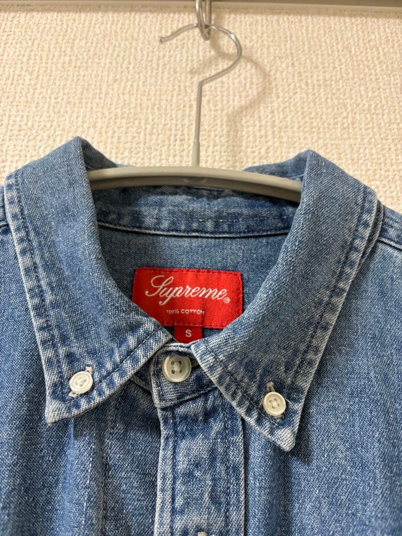 supreme デニムシャツ Classic Logo Sサイズ