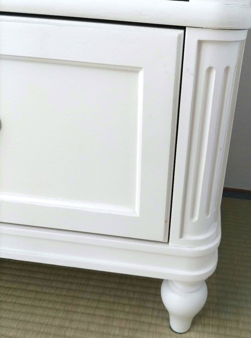 レガシー社　ガブリエラ　ミラー付きワードローブ　アンティーク　ホワイト　チェスト