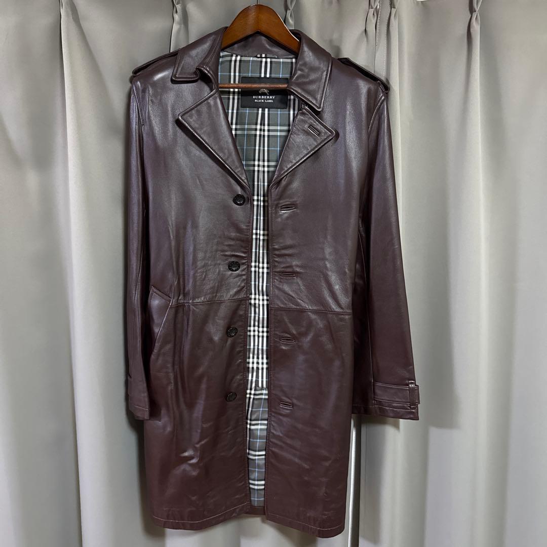 バーバリー　レザー　トレンチコート　キムタク