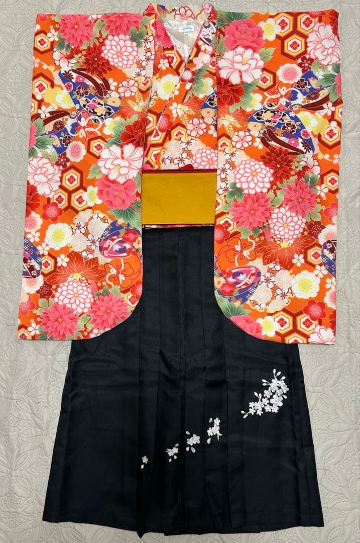 キャサリンコテージ 袴セット　160L 髪飾り付き　　ぽっちゃり　簡単袴