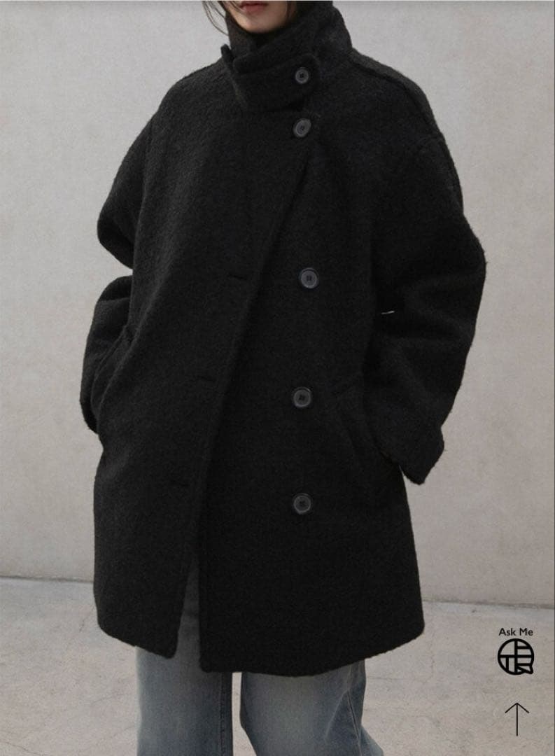 ジャケット・アウター ohotoro boucle 2way half coat