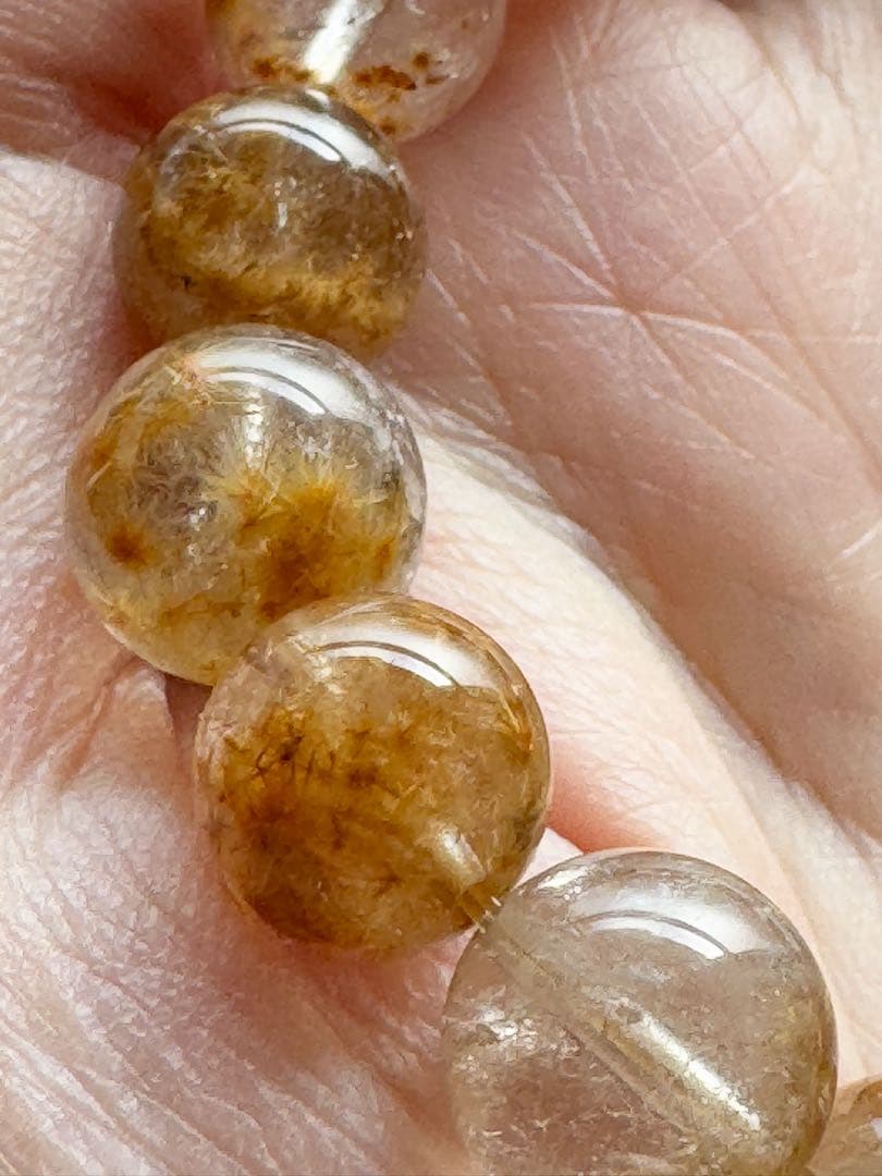 ト*ィ様 【16cm 10mm】フラワールチルクォーツ　スターバーストルチル ブ