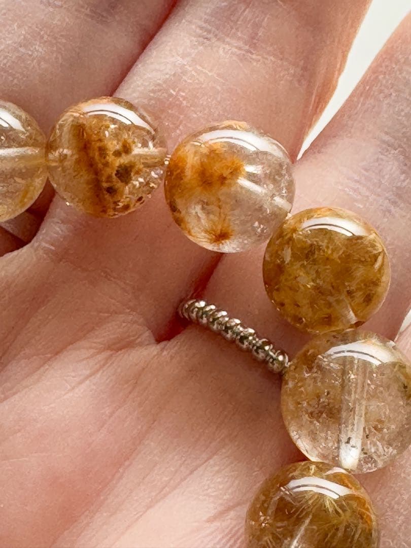 ト*ィ様 【16cm 10mm】フラワールチルクォーツ　スターバーストルチル ブ