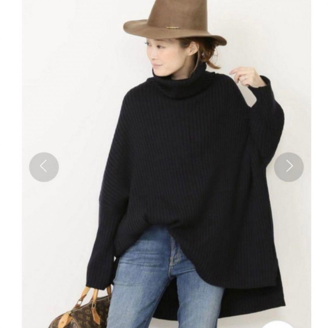 EVERYDAY I LIKE. Oversized rib ニット　ネイビー