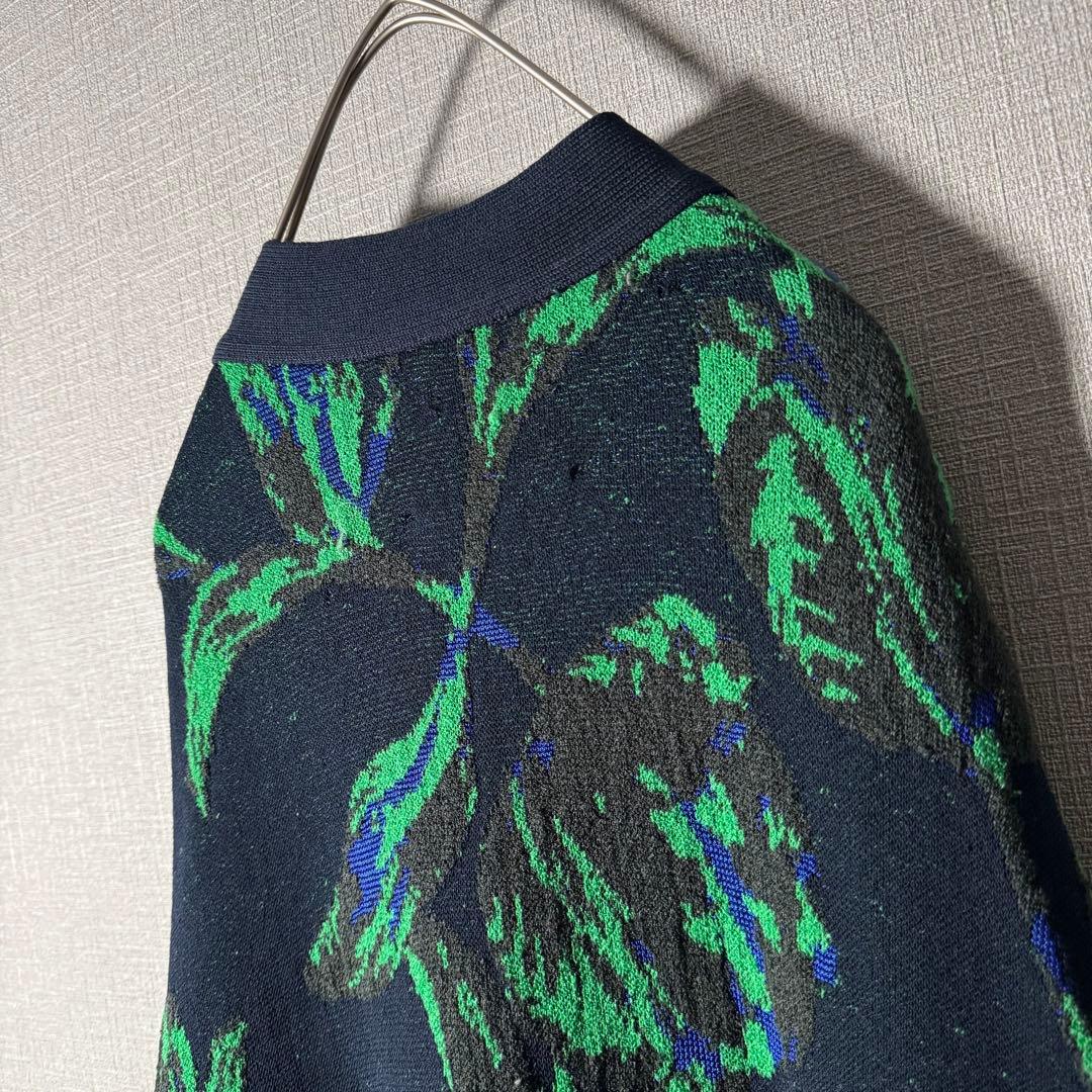 人気デザイン★MAISON SPECIAL 花柄 総柄 カーディガン XL程度