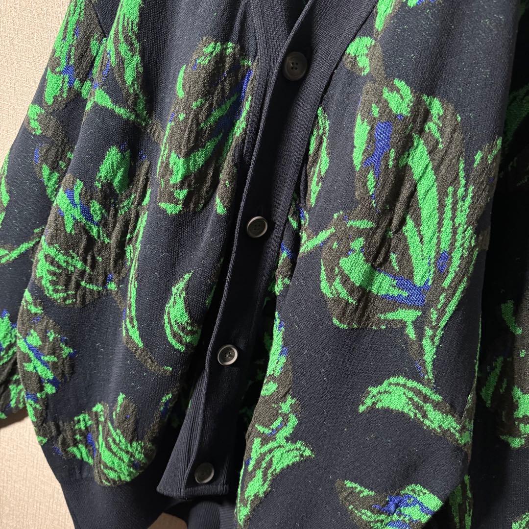 人気デザイン★MAISON SPECIAL 花柄 総柄 カーディガン XL程度