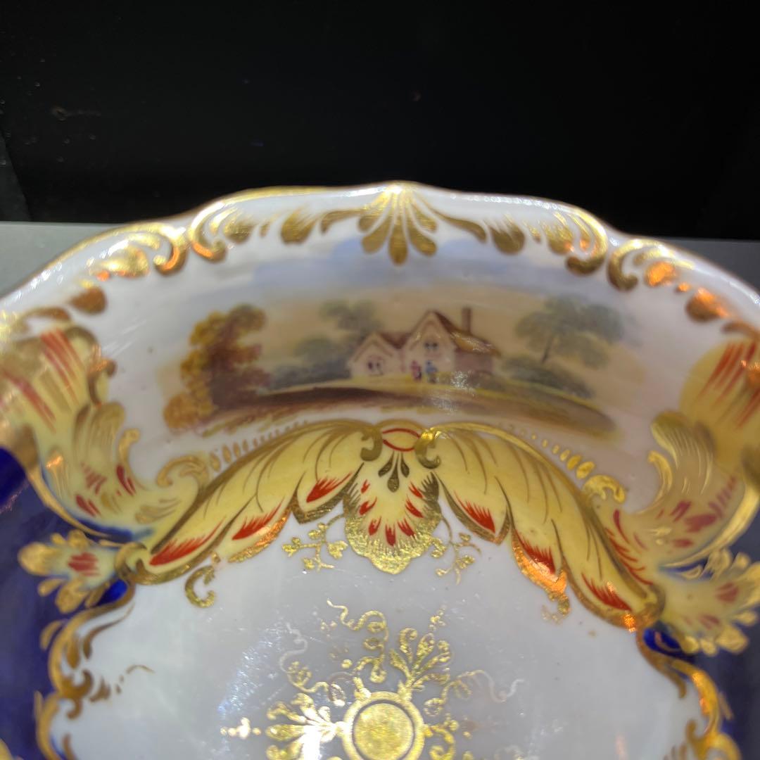 コールポート　アデレードシェイプ風景画　カップ＆ソーサー